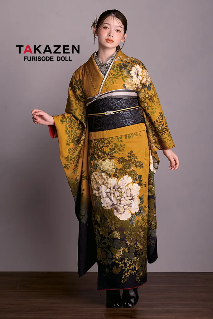 成人式　振袖　ネットレンタル　ヴィンテージスタイル　シンプル