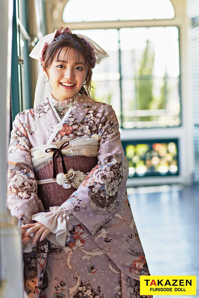 成人式振袖ネットレンタル　くすみカラー　かわいい