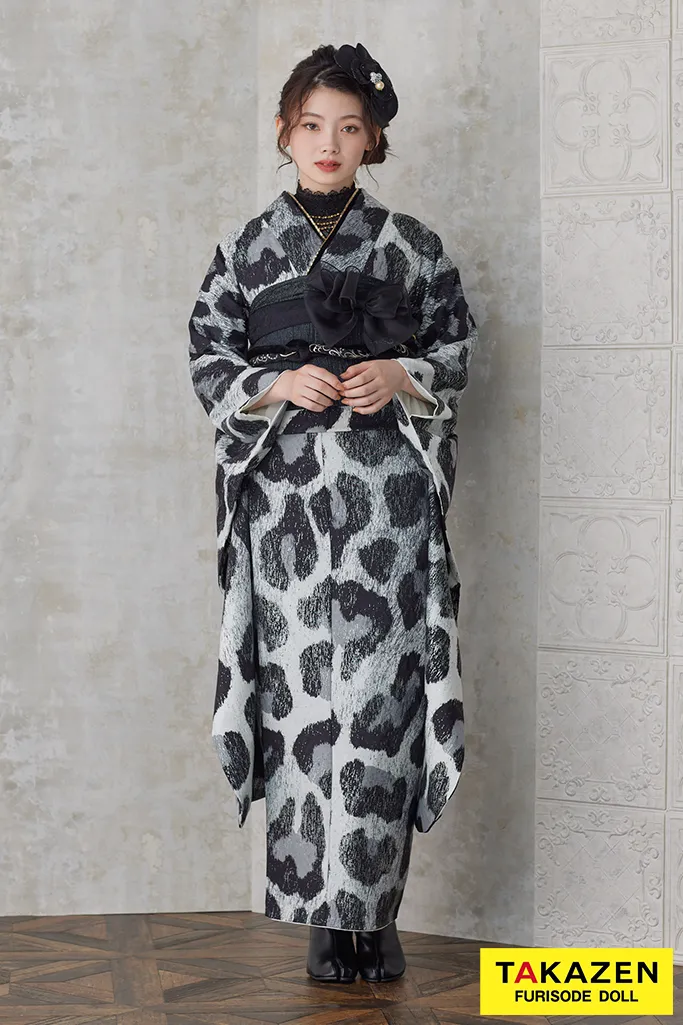 成人式振袖ネットレンタル　くすみカラー　かわいい