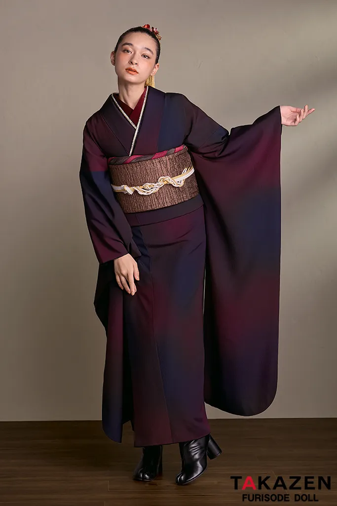 成人式　振袖　ネットレンタル　ヴィンテージスタイル　シンプル