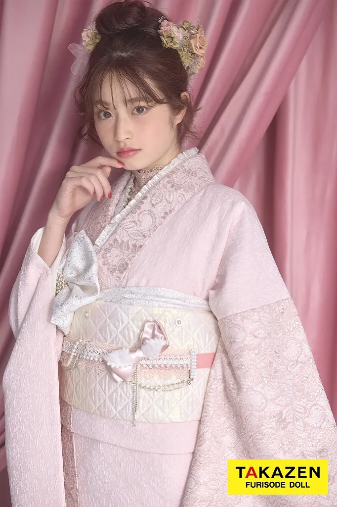 成人式振袖ネットレンタル　くすみカラー　かわいい
