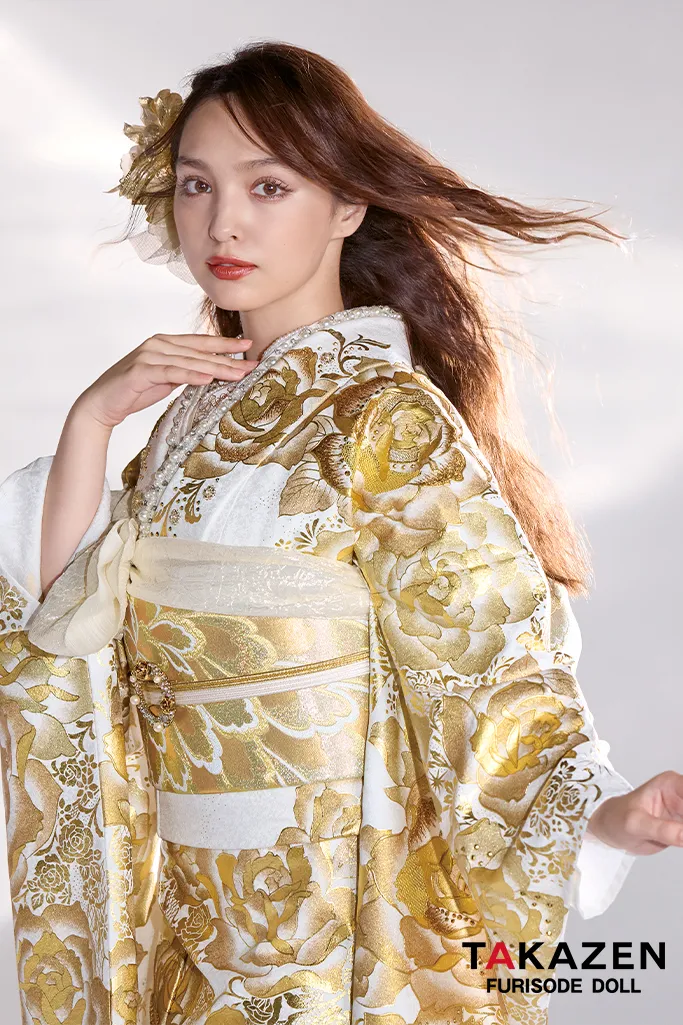 TAKAZEN 振袖レンタル モード キラキラ 派手 セクシー ラグジュアリー 目立つ 人とかぶらない 金