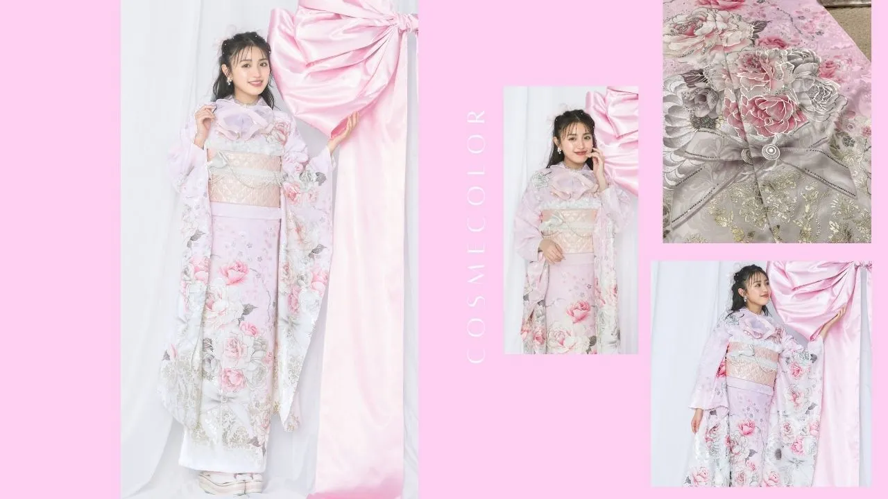 成人式振袖ネットレンタル　ピンク　かわいい