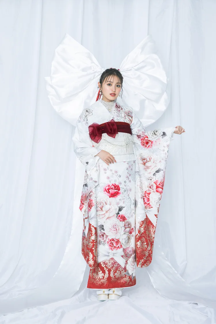 赤　振袖　成人式　レンタル　オリジナル