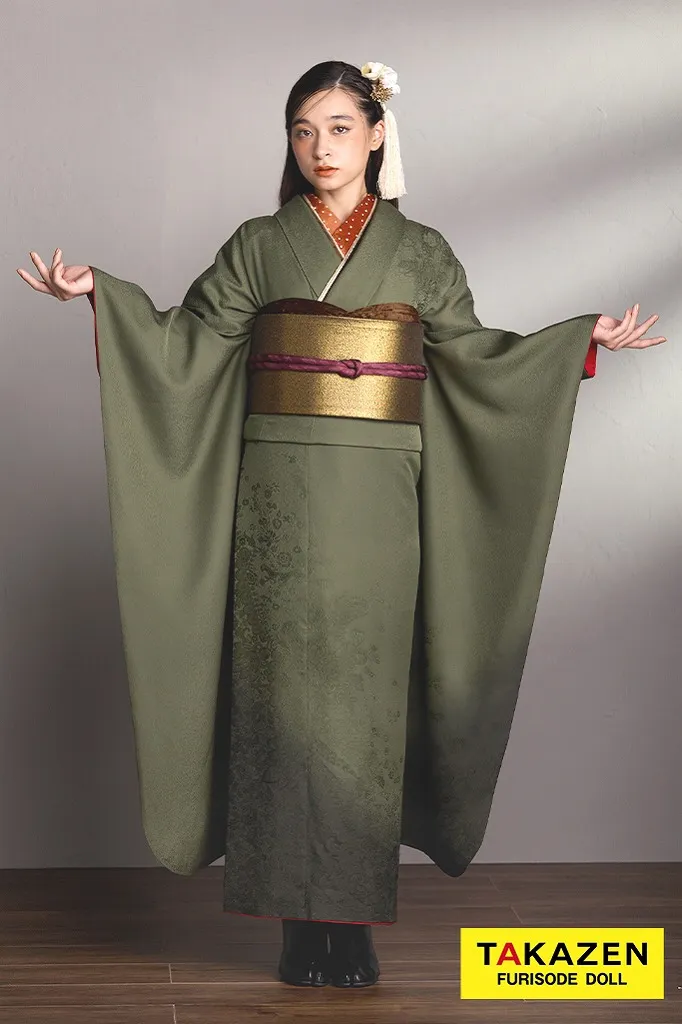 成人式 振袖 レンタル ネットレンタル ヴィンテージスタイル 無地 無地振袖 シンプル 誰ともかぶらない 個性的