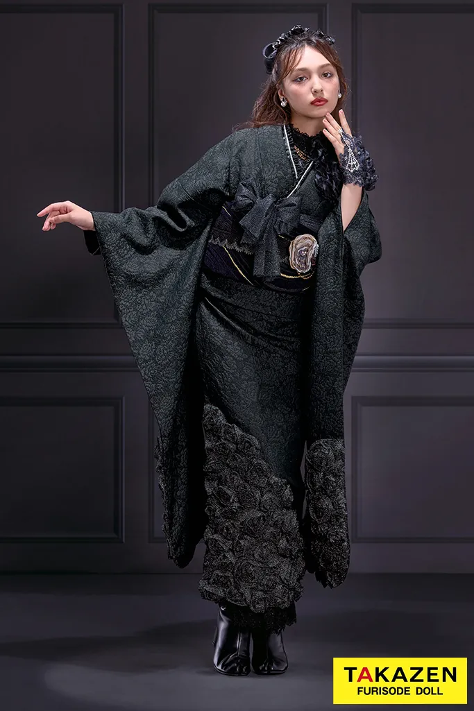 成人式　振袖　黒色　人とかぶらない　誰ともかぶらない　ブラック