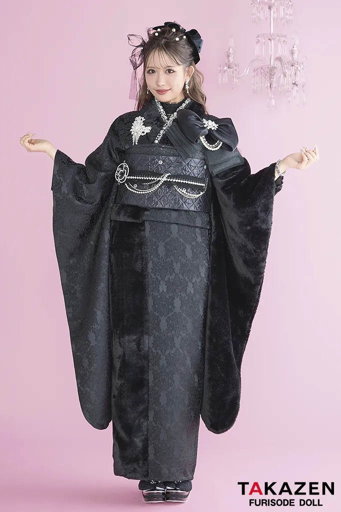 成人式　振袖　黒色　人とかぶらない　誰ともかぶらない　ブラック
