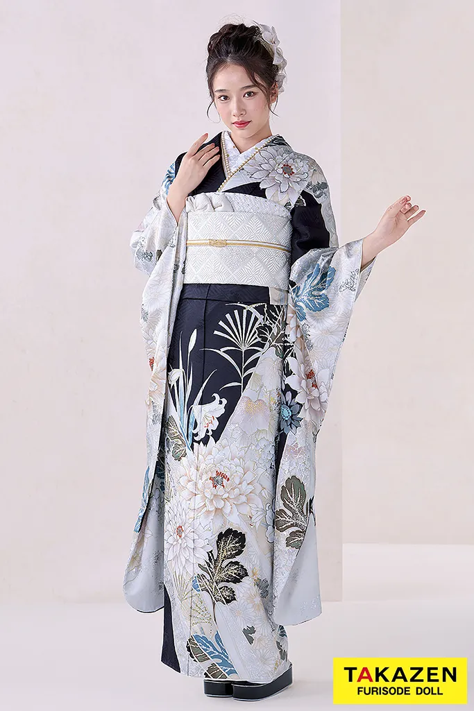 成人式　振袖　黒色　ネットレンタル　おしゃれ　目立つ