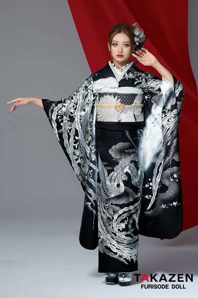 成人式　振袖　黒色　ネットレンタル　おしゃれ　目立つ