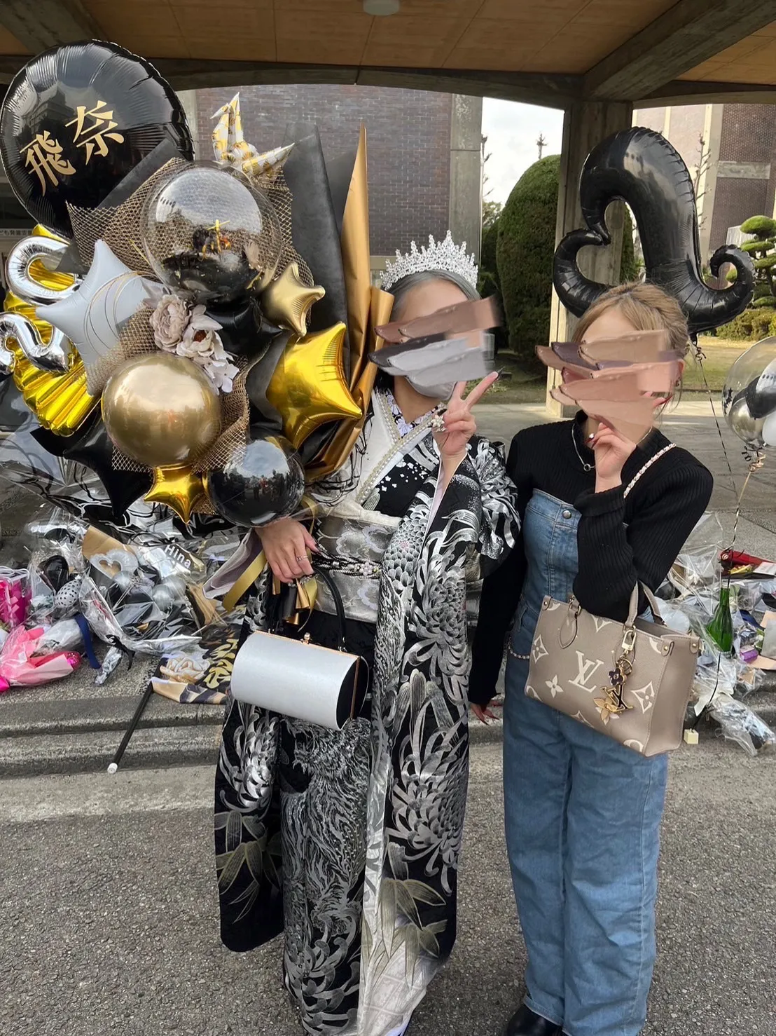 親戚に 無事振袖姿を見せることが出来ました🥹🤍