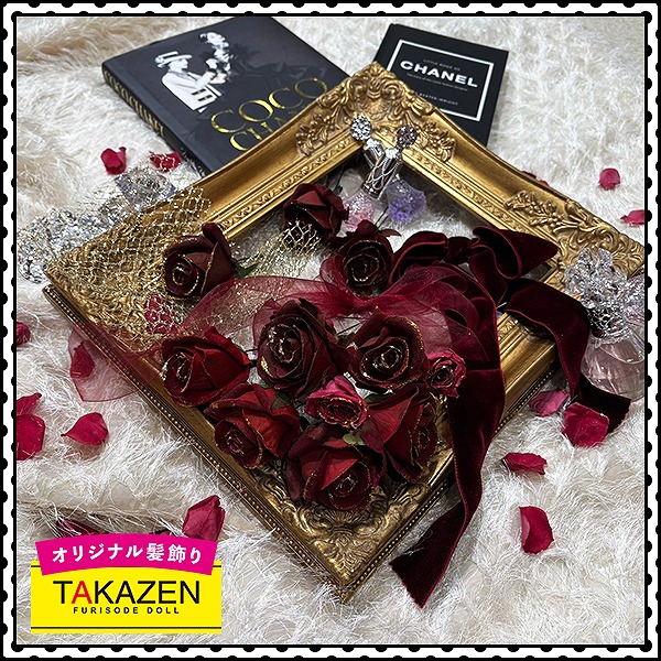 卒業式　袴　レンタル　髪飾り　キラキラ　可愛い　バラ