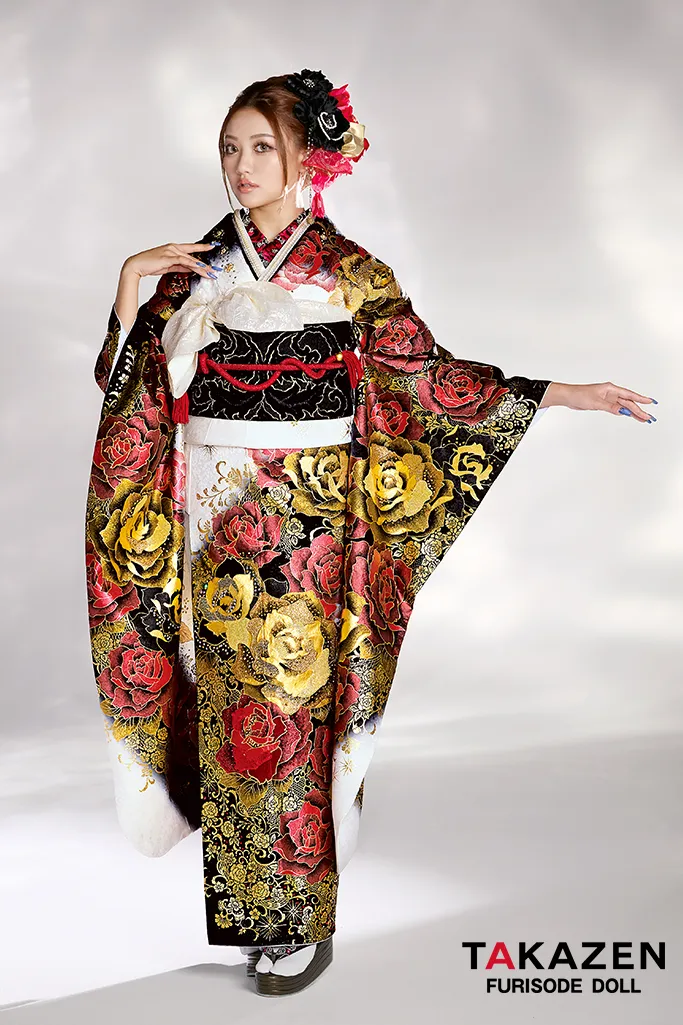 成人式　振袖　キラキラ　モード　派手　セクシー　ラグジュアリー　ゴージャス