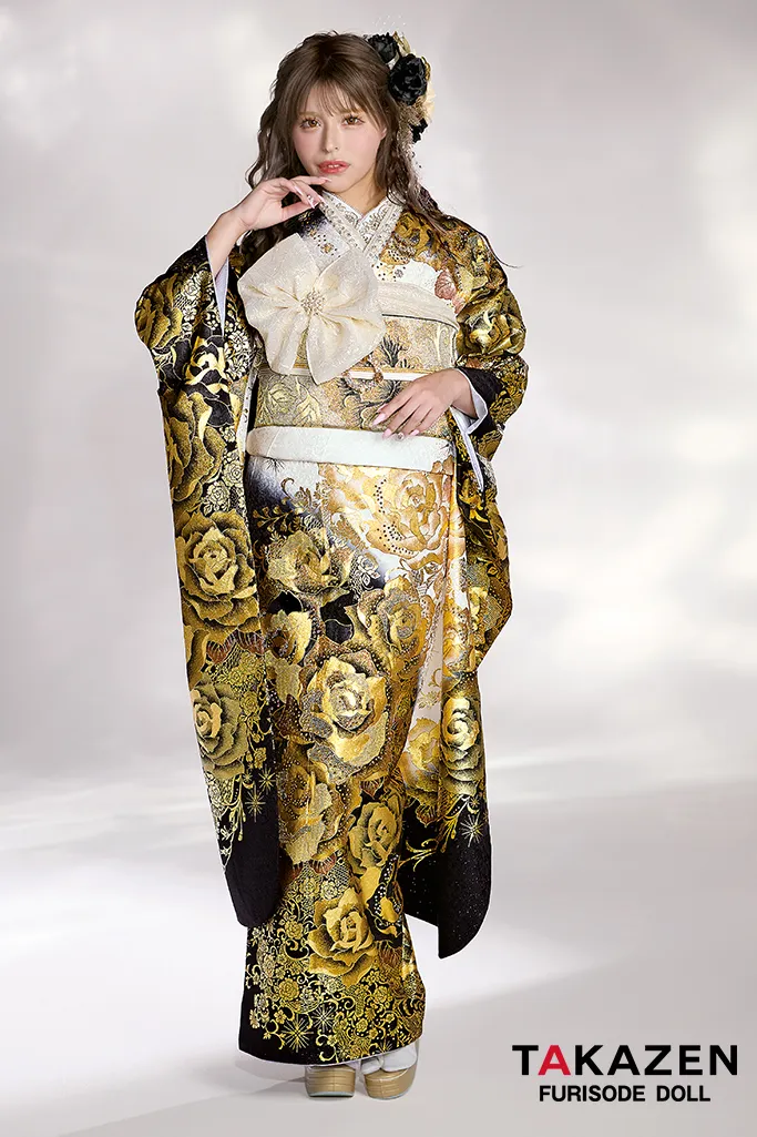 成人式　振袖　キラキラ　モード　派手　セクシー　ラグジュアリー　ゴージャス