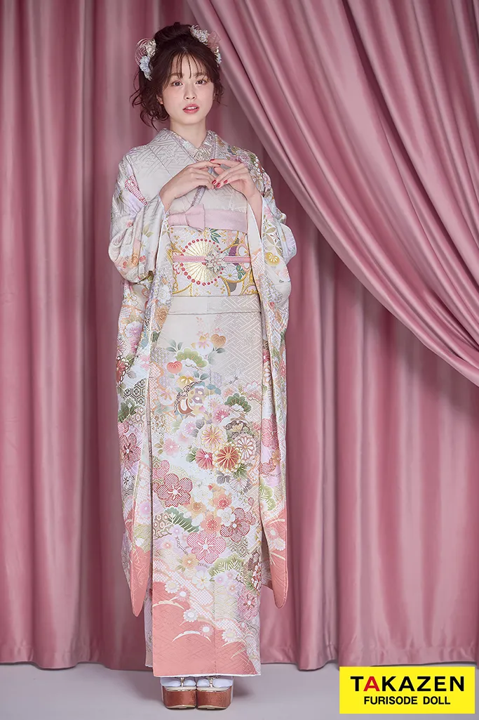 成人式　振袖　ネットレンタル　くすみカラー　