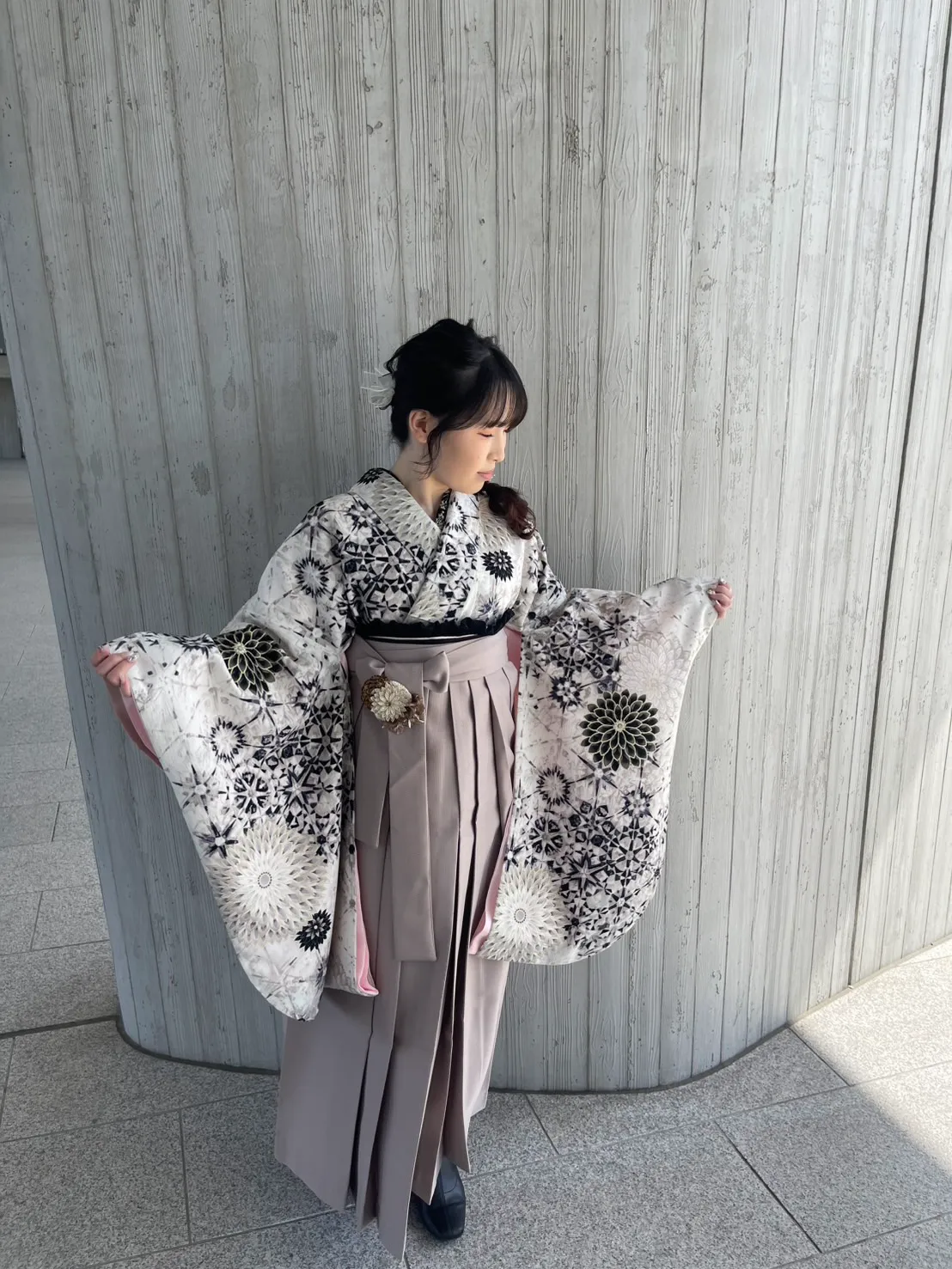 卒業式袴レンタル　くすみカラー