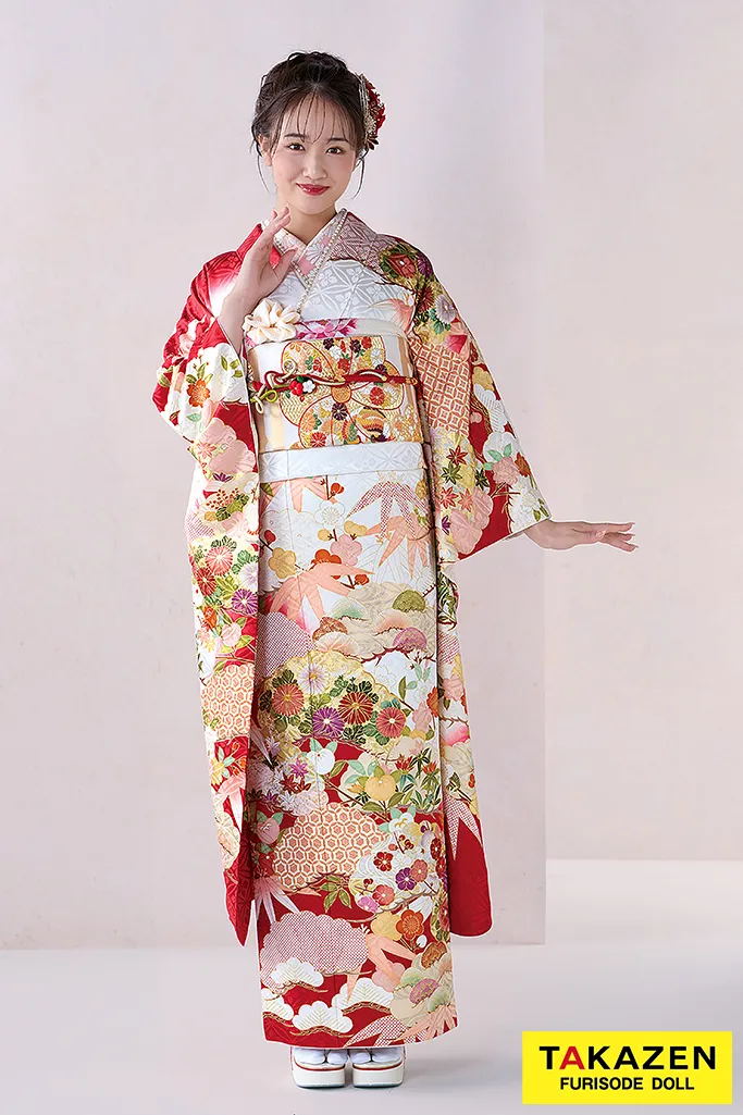振袖 ネットレンタル きれい 赤