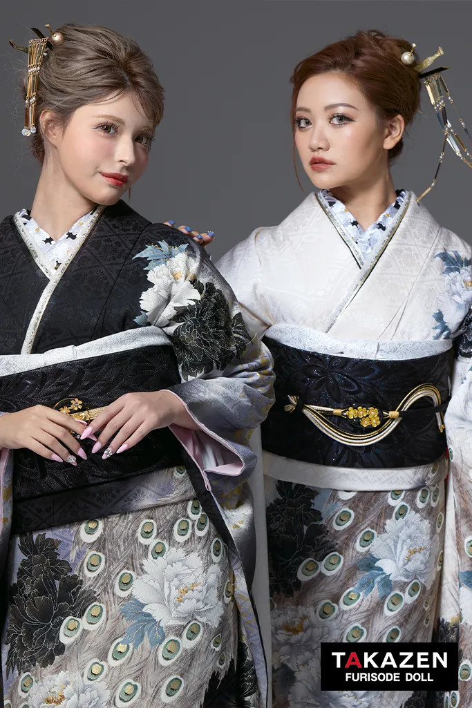 振袖　双子コーデ　目立つ　　ネットレンタル