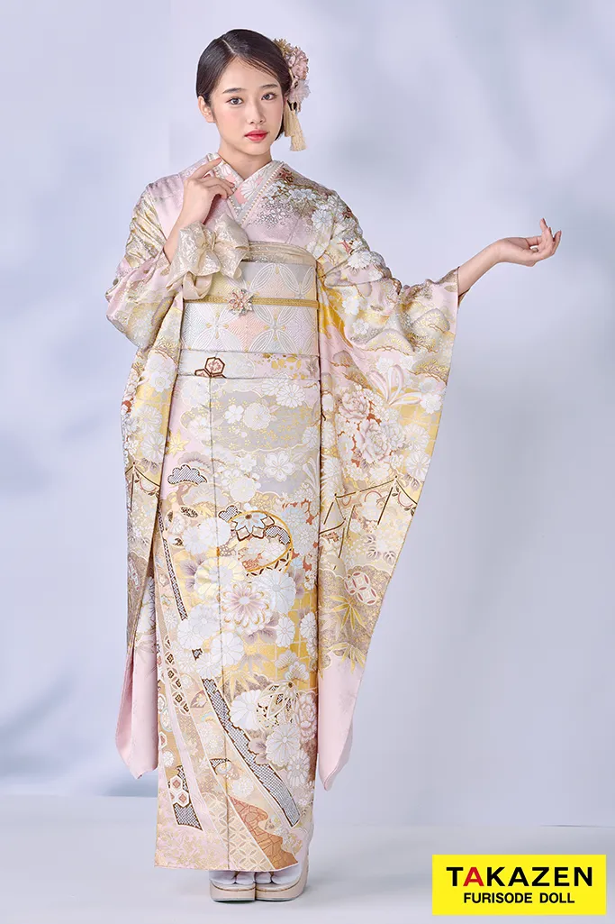 成人式 古典柄 振袖 ピンク