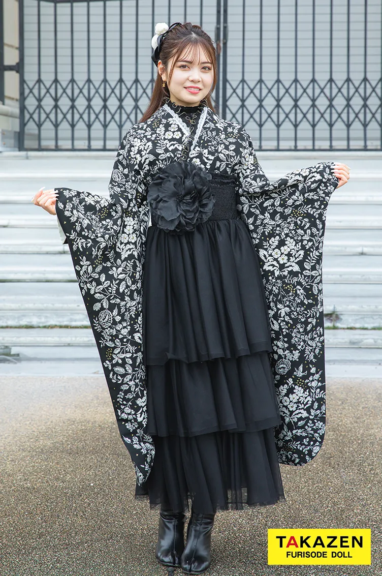 卒業式袴レンタル　オールブラック