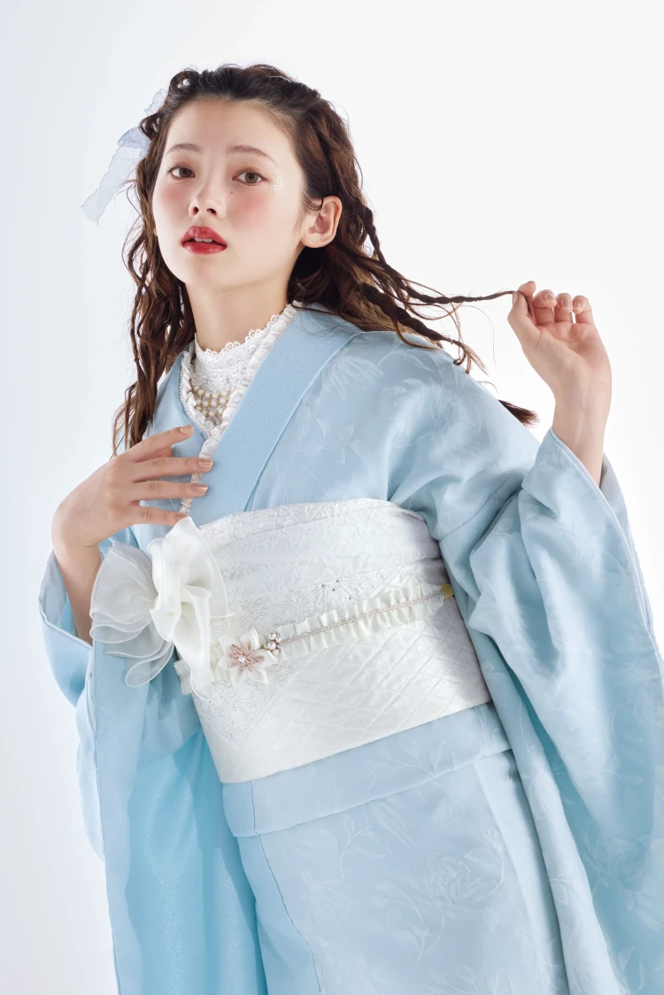 成人式振袖ネットレンタル　ヴィンテージスタイル　すっきり　シンプル