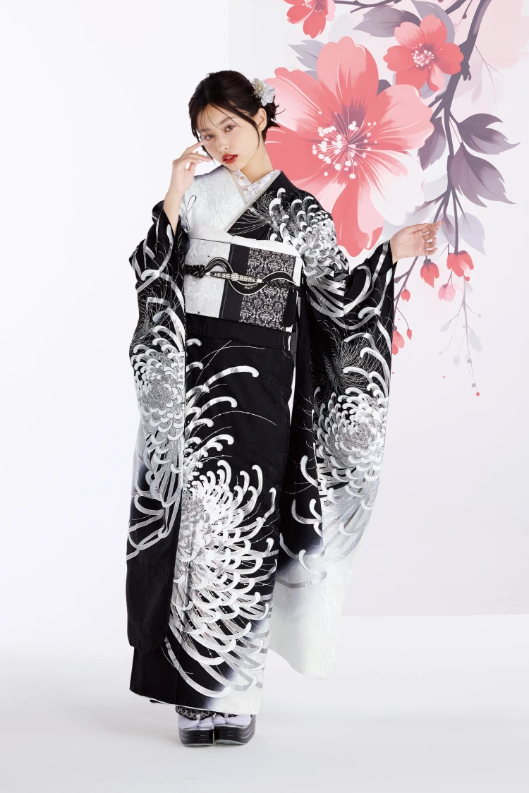 成人式振袖ネットレンタル　粋古典　かっこいい　すっきり　シンプル