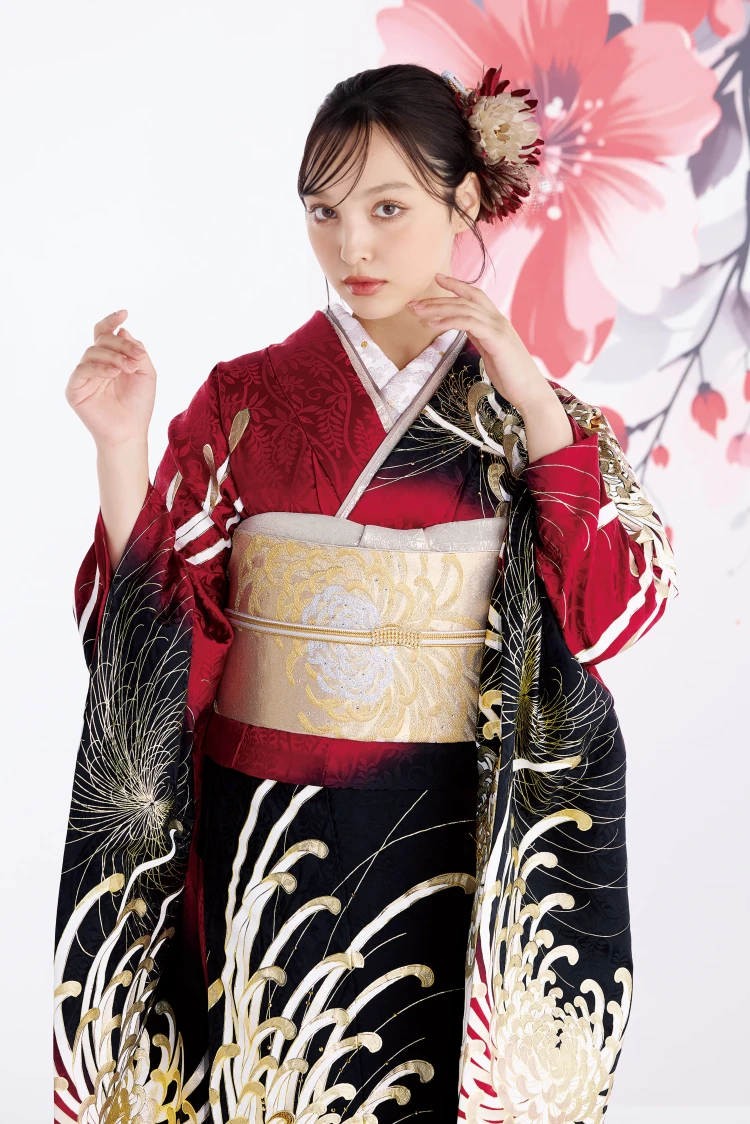 成人式振袖ネットレンタル　粋古典　かっこいい　すっきり　シンプル