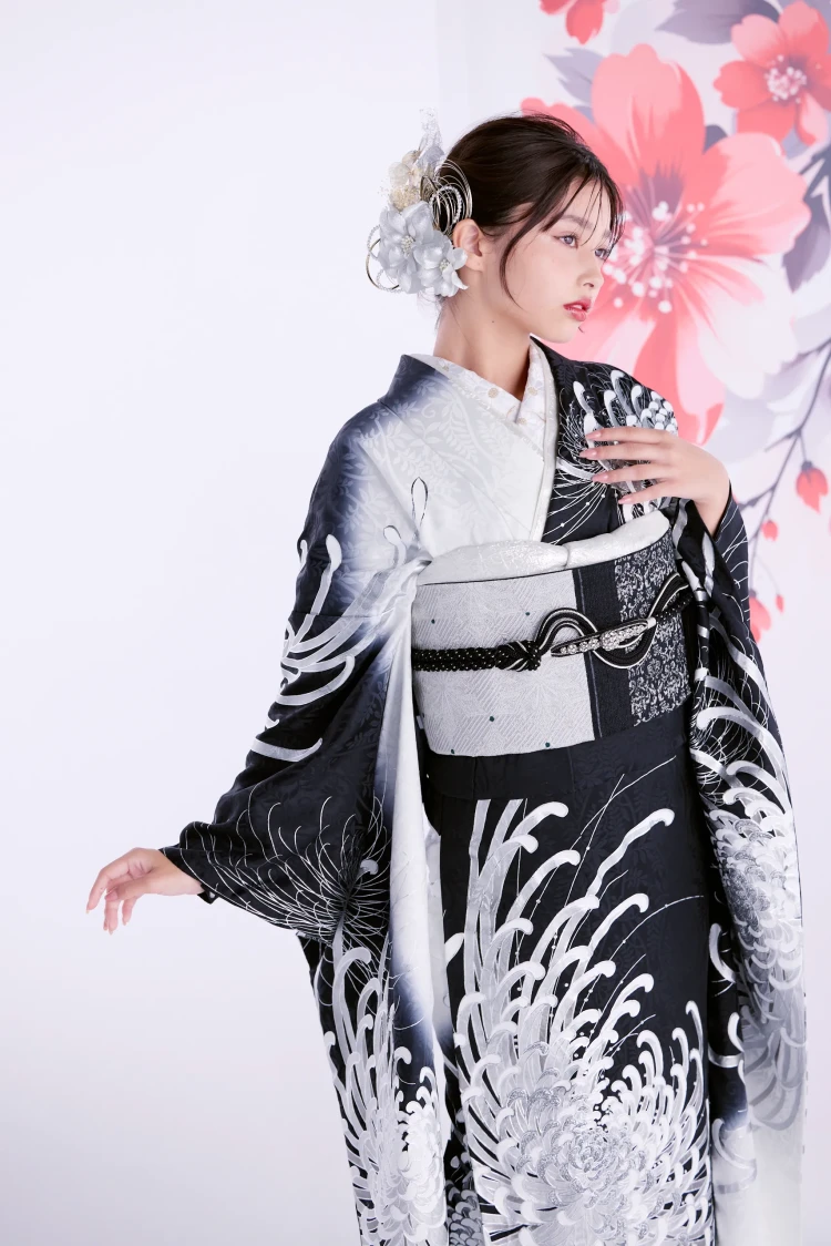 成人式振袖ネットレンタル　粋古典　かっこいい　すっきり　シンプル