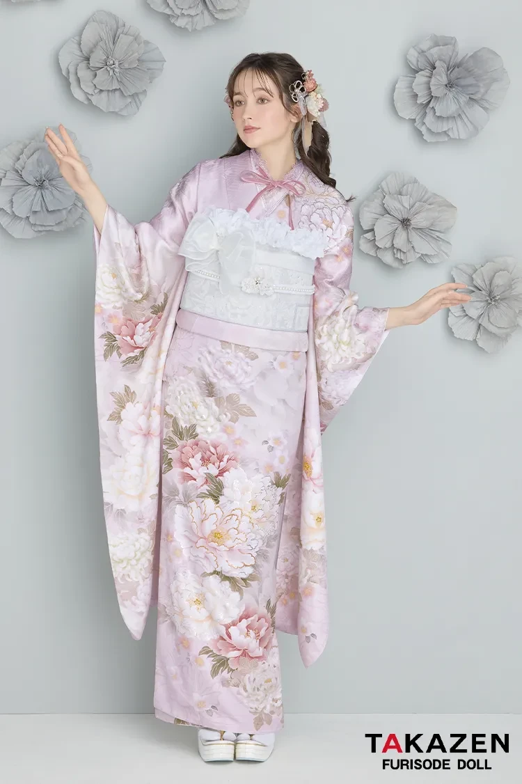 成人式　振袖　ネットレンタル　くすみカラー　かわいい