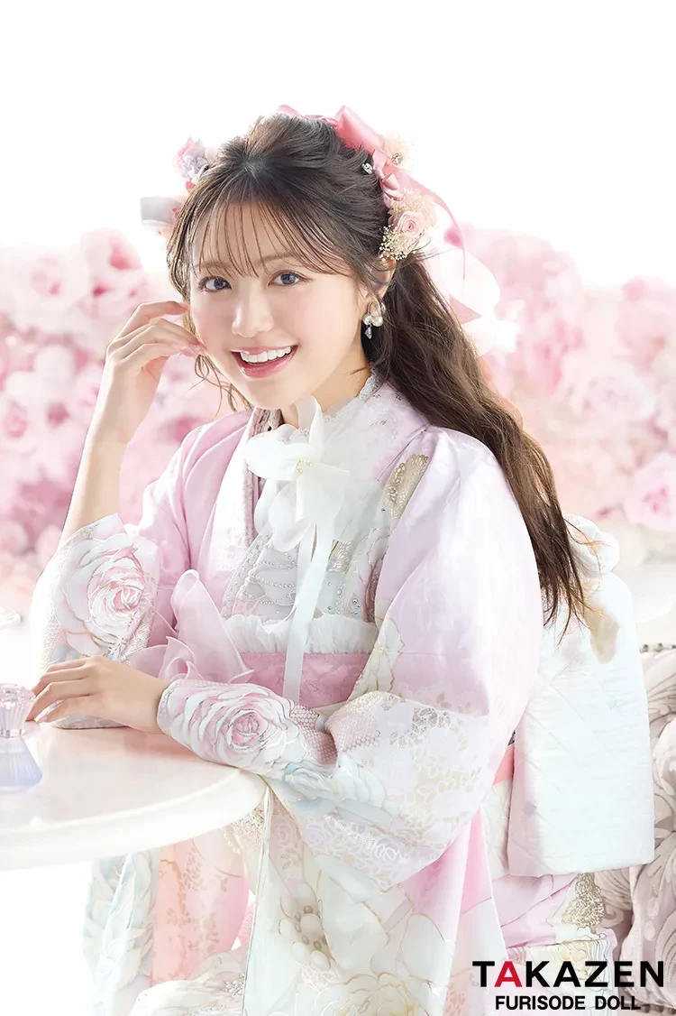 成人式　振袖ネットレンタル　ピンク　かわいい　コスメカラー　新作振袖