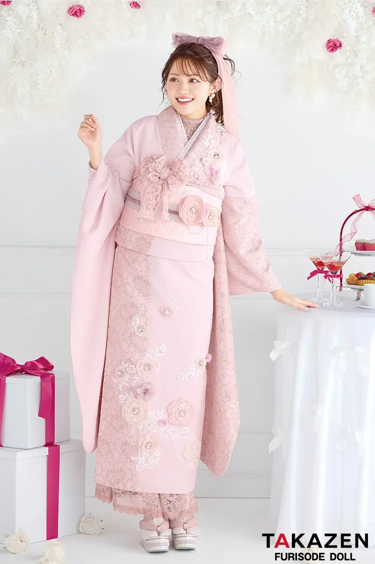 成人式 振袖ネットレンタル ピンク かわいい ミニョン 新作振袖