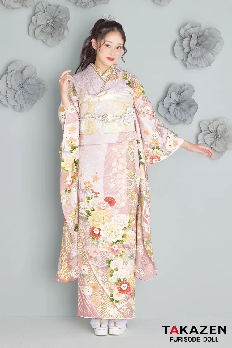 成人式　振袖　ネットレンタル　くすみカラー　かわいい