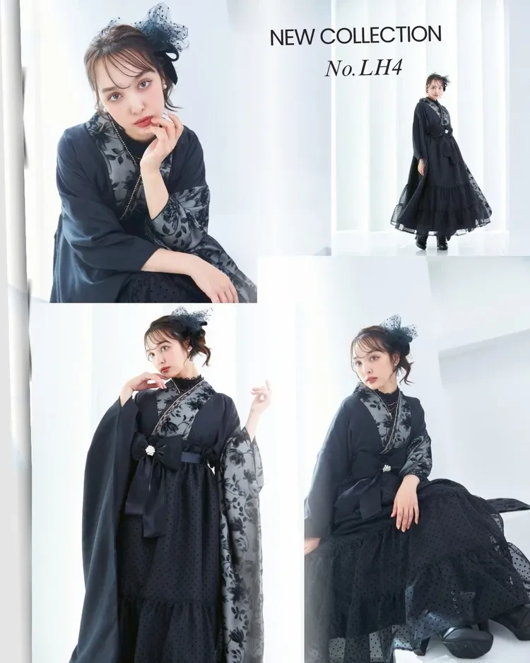 卒業式袴　新作　かわいい　ドレス袴　