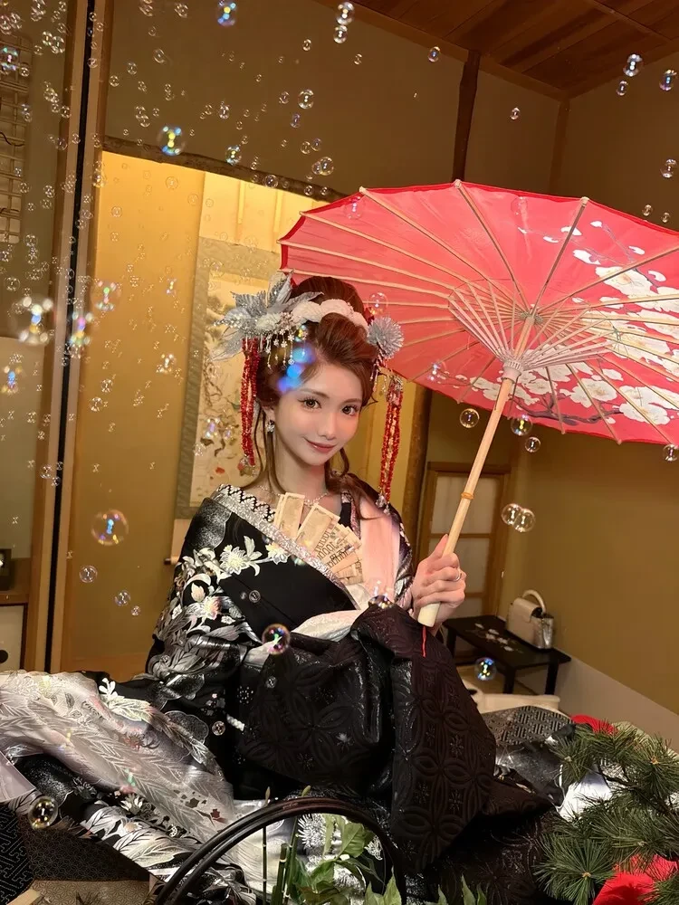 振袖　花魁風　着こなし　ひめか