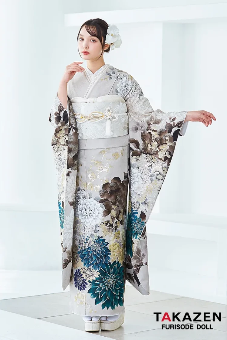 正統派　振袖　ブルべ夏　サマータイプ