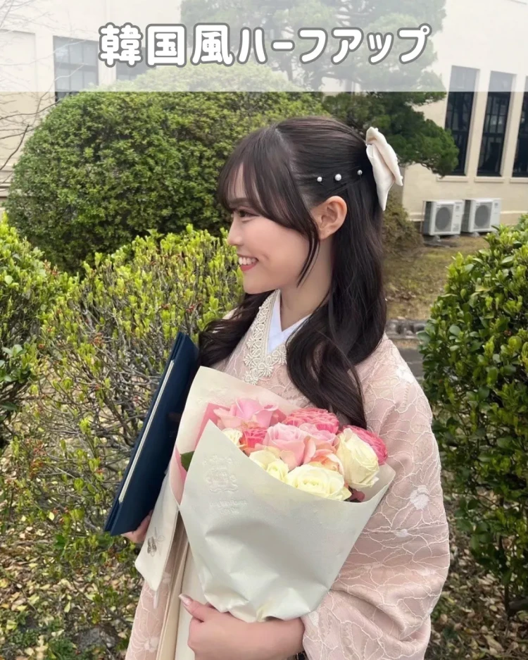 卒業式　袴　卒業式ヘアアレンジ　袴ヘア
